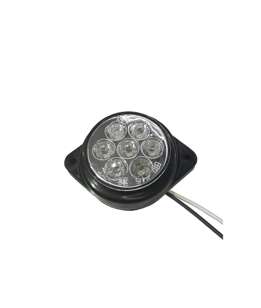 GloboStar® 115411 Πλευρικά Φώτα Όγκου Φορτηγών FLAT BULLET LED 7 SMD DC 24V Αδιάβροχο IP66 Ψυχρό Λευκό 6000K